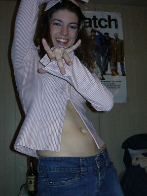 A young woman in red drank and undressed on camera. Thumbnail 10