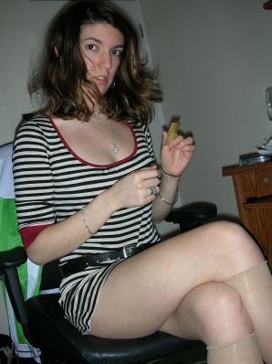 A young woman in red drank and undressed on camera. Thumbnail 24