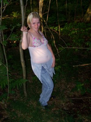 Appetizing magnificent blonde spread her legs right on the grass. Part 2. Thumbnail 6