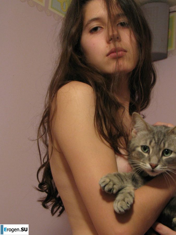 A pretty student pulls a pussy and shows her labia. Part 4. Slide 4