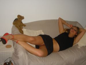 Cute blonde in pink panties showed tight boobs. Part 3. Thumbnail 20
