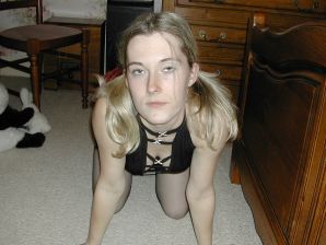 A blonde with a thin waist poses in front of her husband in the car and at home. Part 3. Thumbnail 12