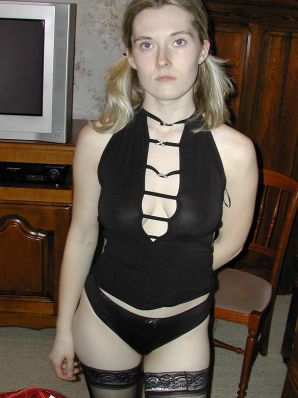 A blonde with a thin waist poses in front of her husband in the car and at home. Part 3. Thumbnail 14