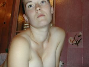 A blonde with a thin waist poses in front of her husband in the car and at home. Part 3. Thumbnail 32