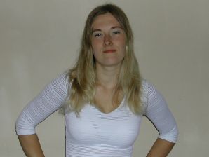 A blonde with a thin waist poses in front of her husband in the car and at home. Part 3. Thumbnail 33