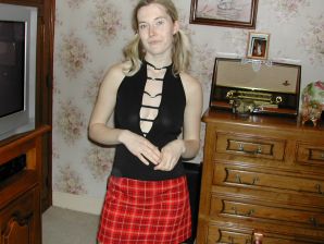 A blonde with a thin waist poses in front of her husband in the car and at home. Part 3. Thumbnail 8