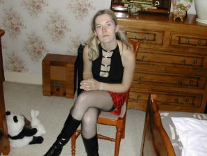 A blonde with a thin waist poses in front of her husband in the car and at home. Part 3. Thumbnail 9