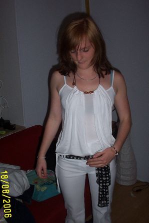 Student took off her panties and showed her wet labia. Thumbnail 40