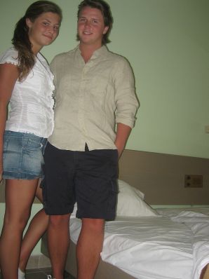 A girl has fun with a guy on vacation - shows her ass and chest. Thumbnail 40