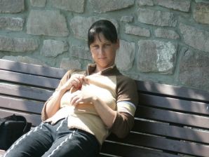 A lush woman bares her tits on the street and takes off her panties. Thumbnail 18