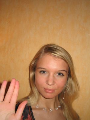 A young blonde in stockings spreads her legs on the couch. Part 3. Thumbnail 26