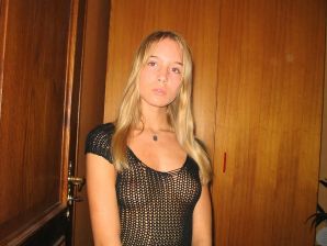 A young blonde in stockings spreads her legs on the couch. Part 3. Thumbnail 3