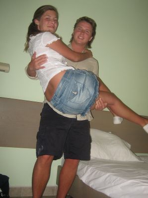 Girl having fun with a guy on vacation - shows her ass and chest. Part 2. Thumbnail 48
