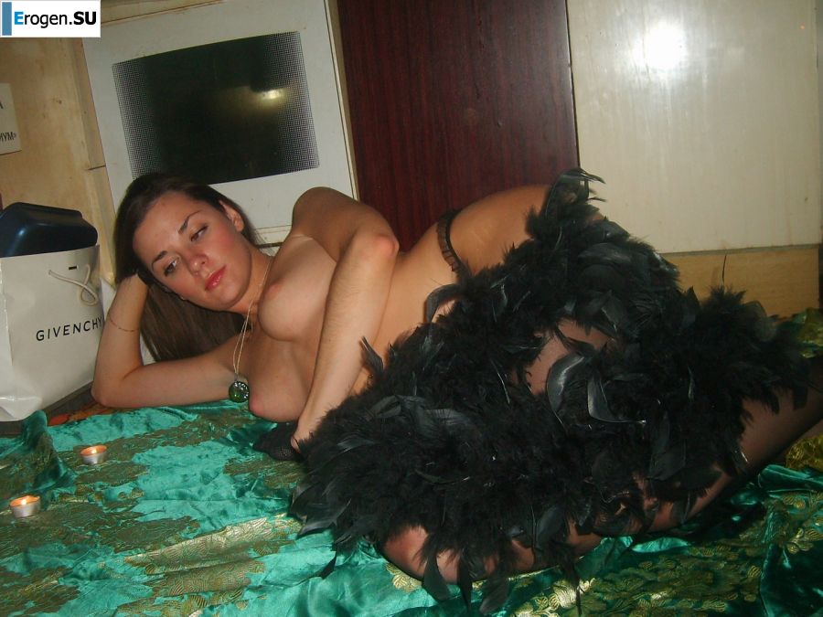 A luxurious lady performs striptease with exquisite lingerie and shows her breasts. Part 3. Slide 26