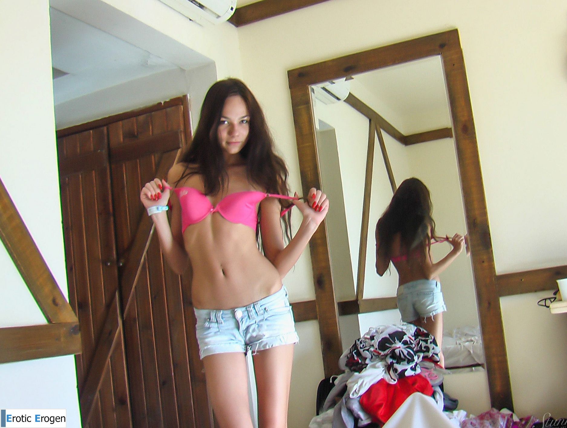 Julia P in Bedroom Undressing. Slide 6