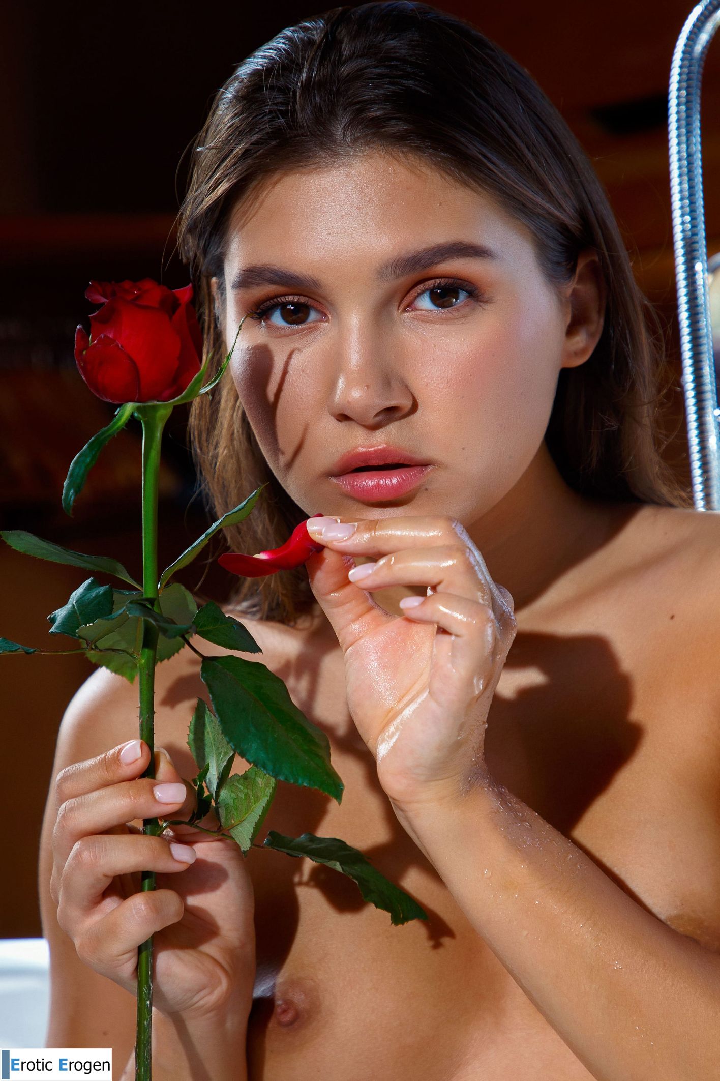 Ellie Luna in Rose Petal Bath. Slide 7
